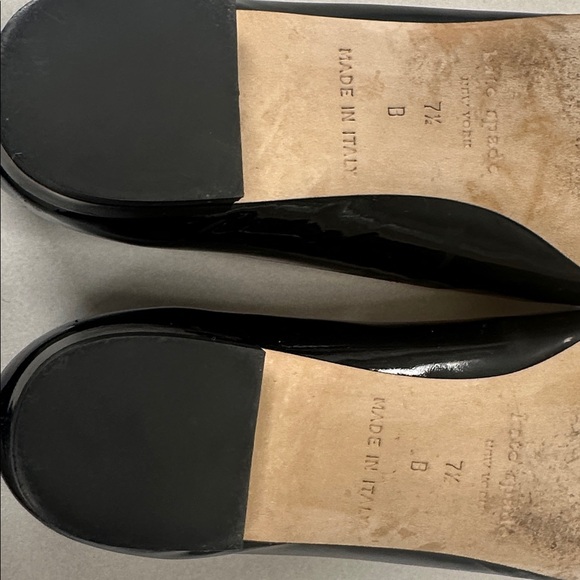 Kate Spade Dina Black Patent Bow Rhinestone Block Heels 7.5B - Picture 8 of 9